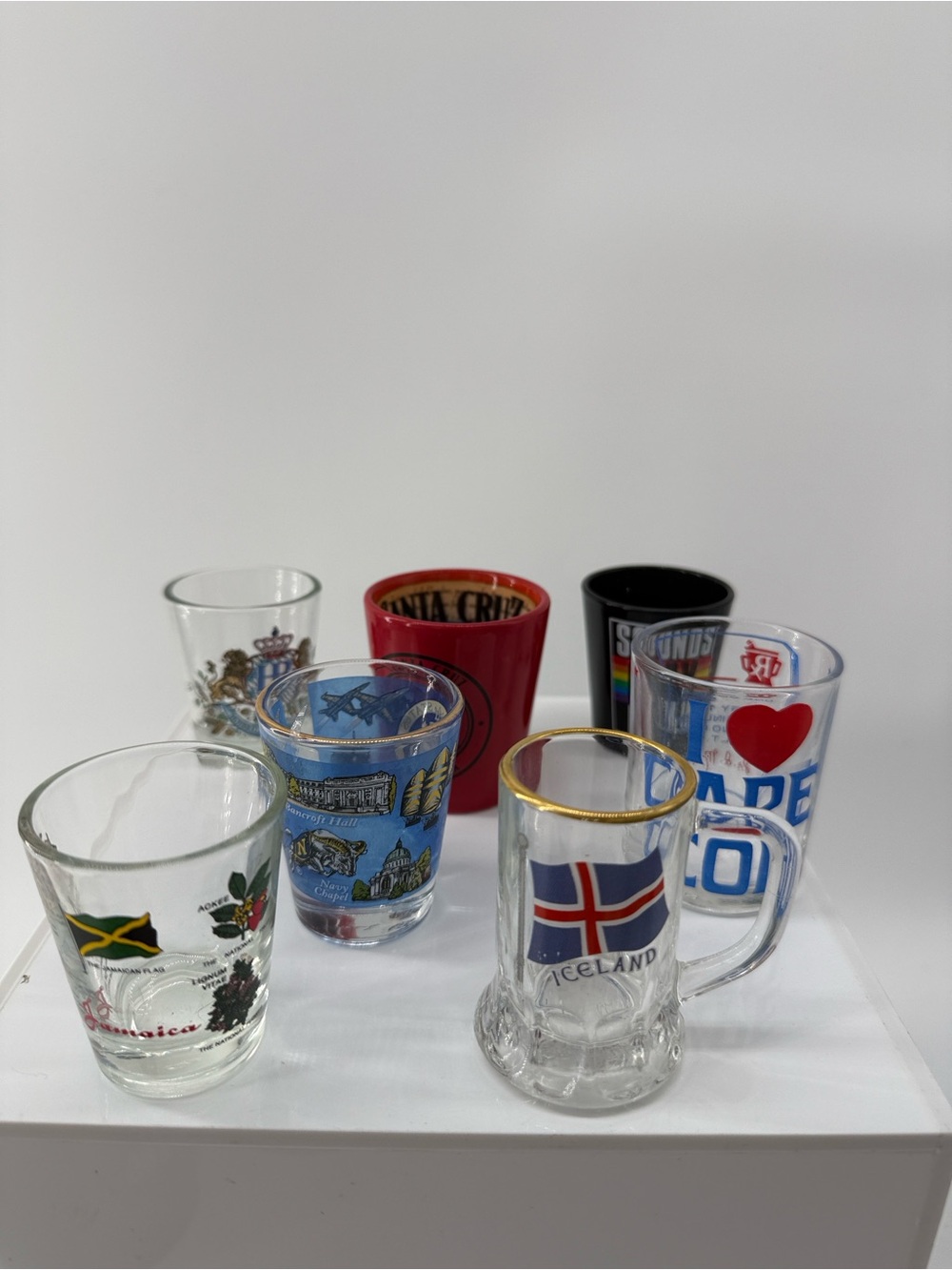 Iceland Glass Beer Mug with Gold Rim